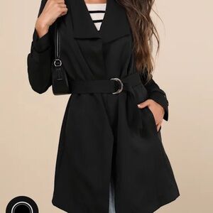 Lulu's Black Trench Coat